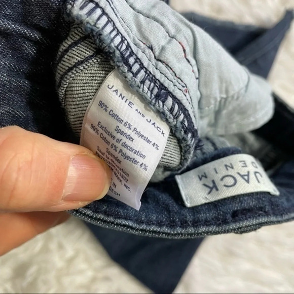 New Janie And Jack Side Stripe Jeans Flare Raw Hem Size 4 - Picture 3 of 5